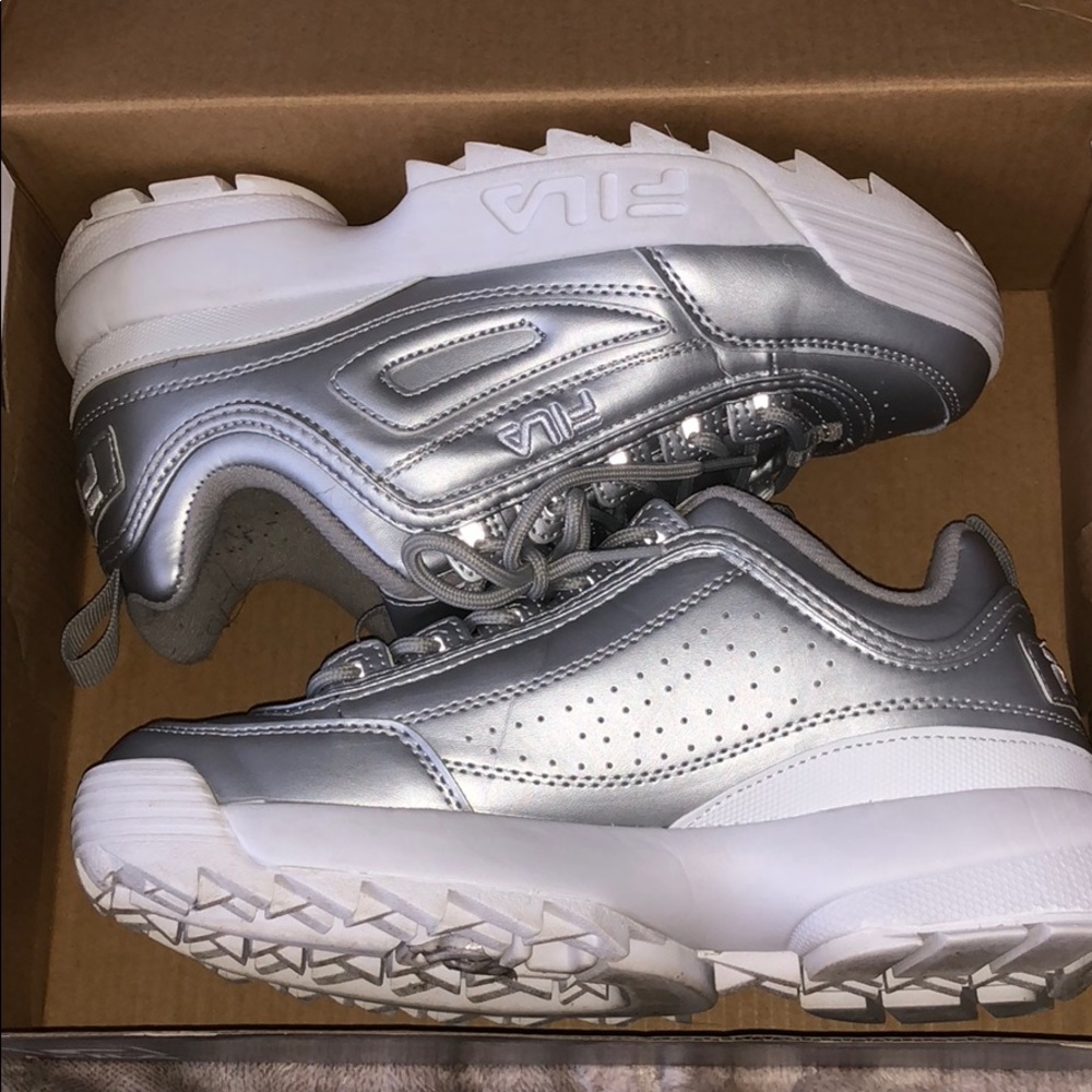 Metallic filas sneakers